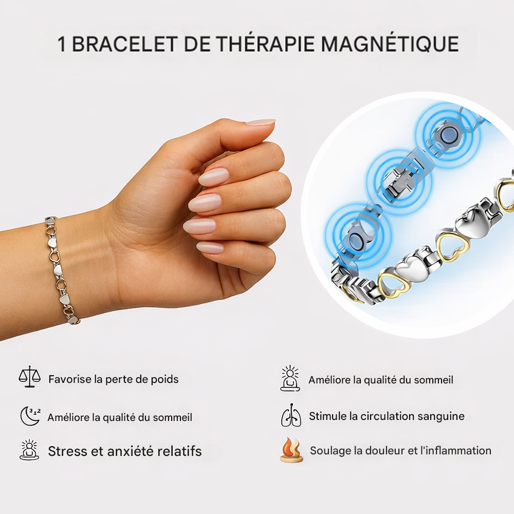 ⛓CZTICLE® Bracelet Magnétique Bien-Être ✨Relaxation · Meilleur Sommeil · Équilibre Intérieur