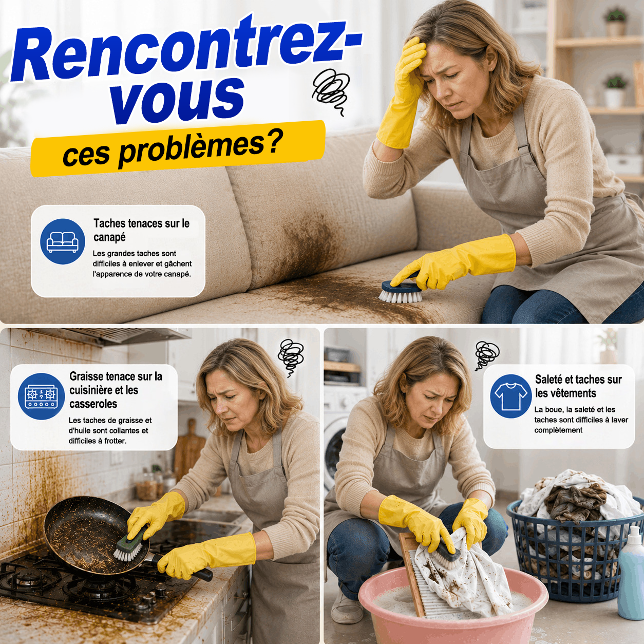 DERNIER JOUR : -60 % | Mousse Nettoyante Sans Rinçage — Vaporisez, Essuyez, C'est Propre !