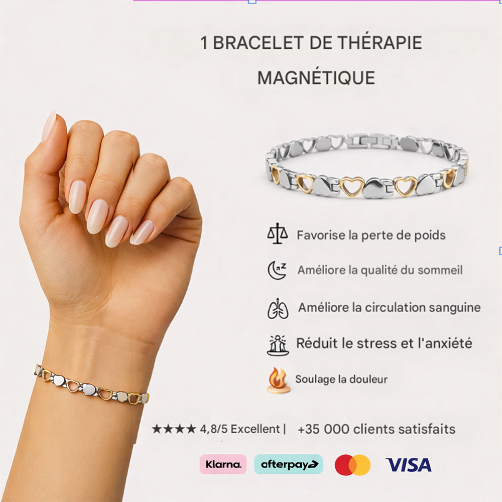 ⛓CZTICLE® Bracelet Magnétique Bien-Être ✨Relaxation · Meilleur Sommeil · Équilibre Intérieur