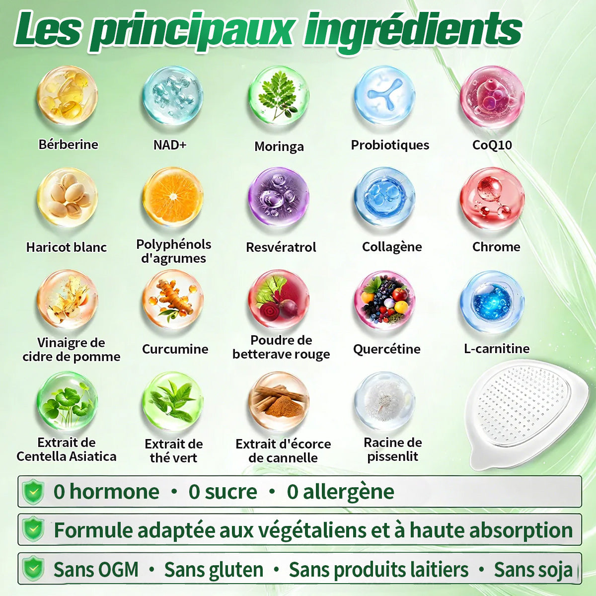 Magasin Officiel |  Healrize® Moringa & Bérbérine 10-en-1 Patch Nanomicro-aiguilles Avancé👩‍⚕️ (Une application quotidienne, résultats visibles en 7 jours)🌼 Obésité, Diabète, Apnée du sommeil, Problèmes articulaires