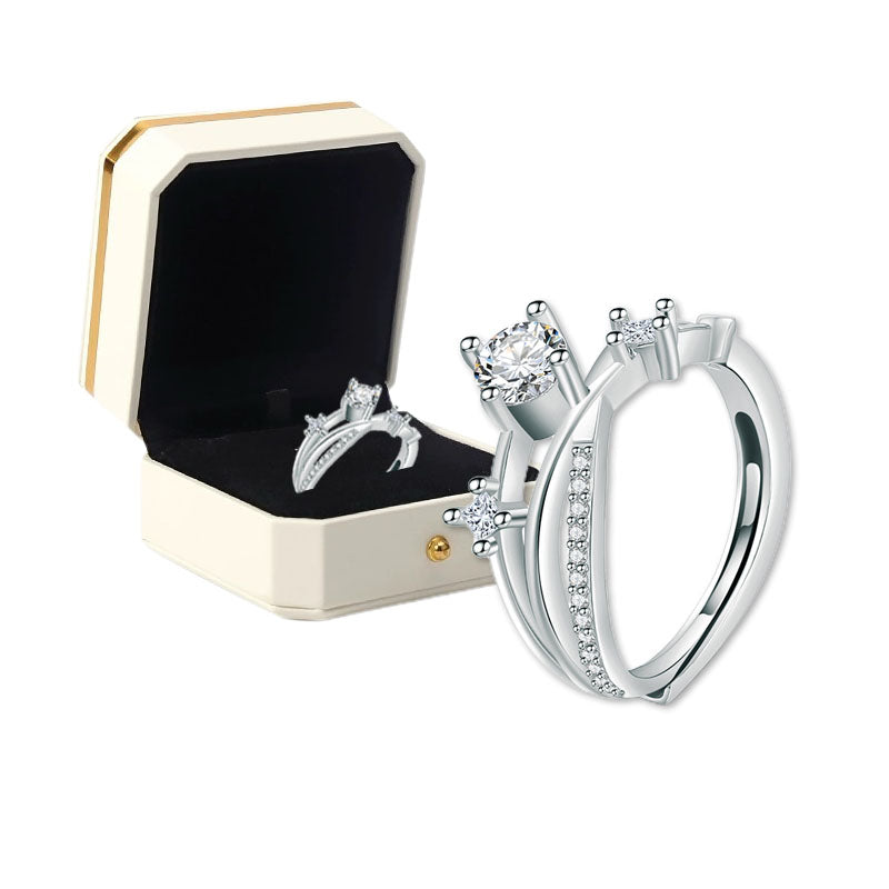 👩‍⚕️🔥 DERNIER JOUR -80% :👩‍⚕️ Bague de Magnétologie Lymphatique en Diamant CZTICLE®