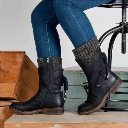 🔥 DERNIER JOUR -80 % ✨ Bottes d’hiver orthopédiques pour femmes avec doublure chaude en laine & soutien de la voûte plantaire ✅
